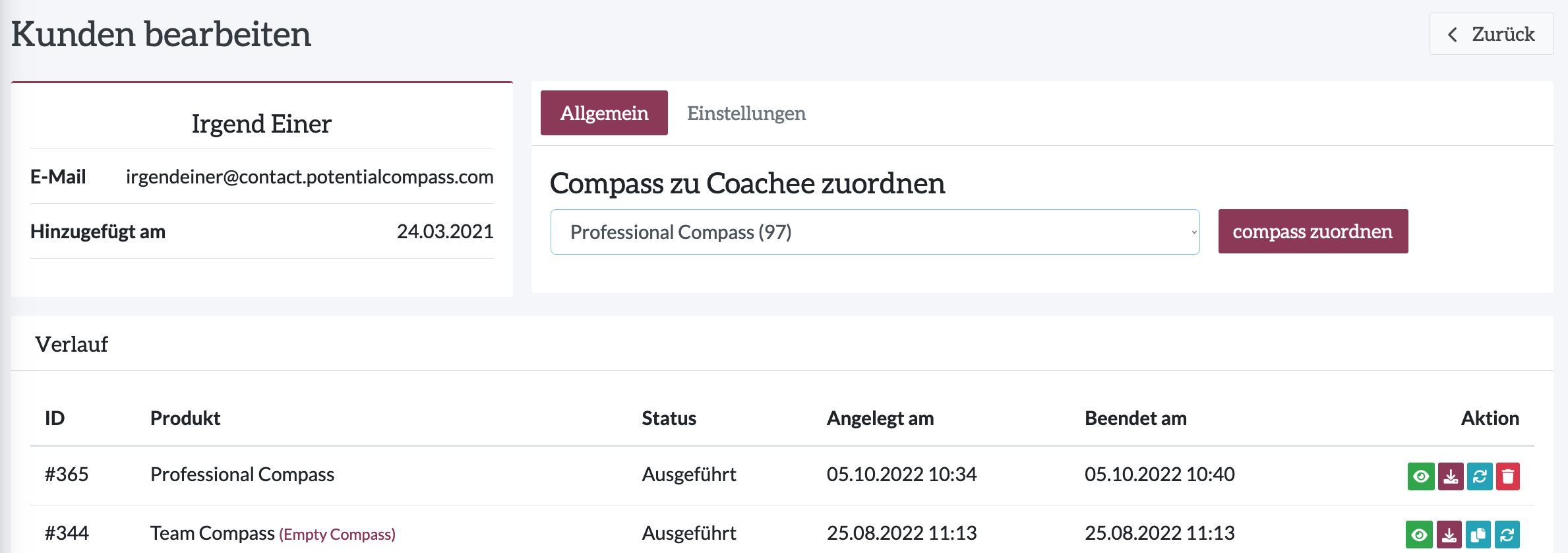 'Professional Compass Sample Management'